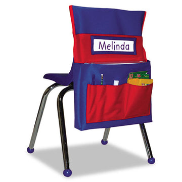 Carson-Dellosa Education Chairback Buddy Pocket Chart, 7 Pockets, 15 X 19, Blue-red freeshipping - TVN Wholesale